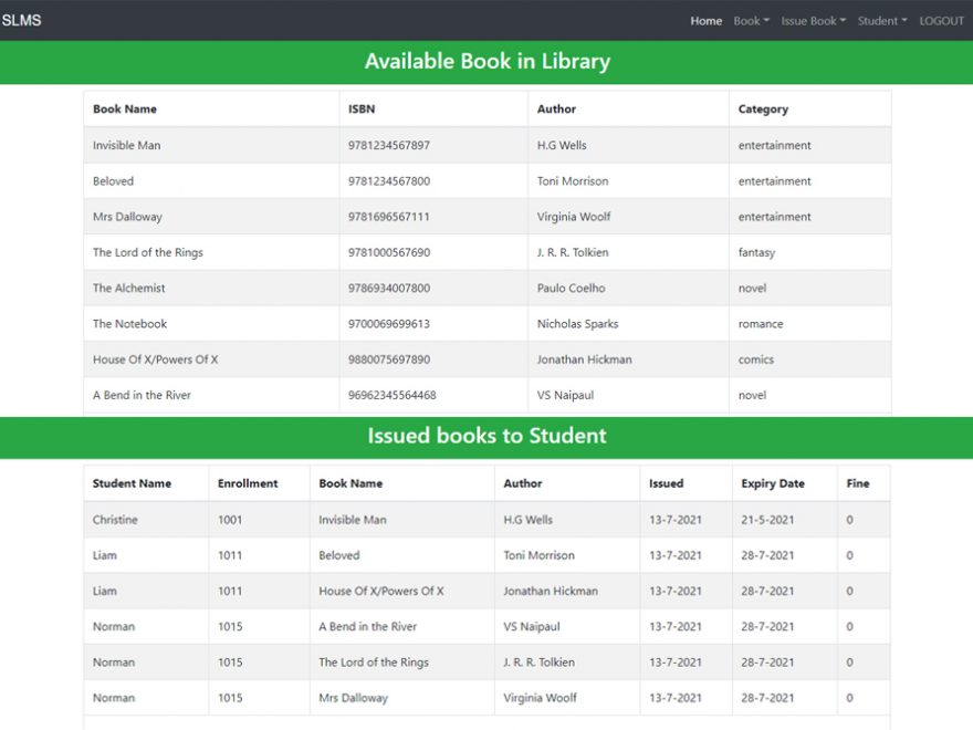 Simple Library Management System in Python Django with Source Code