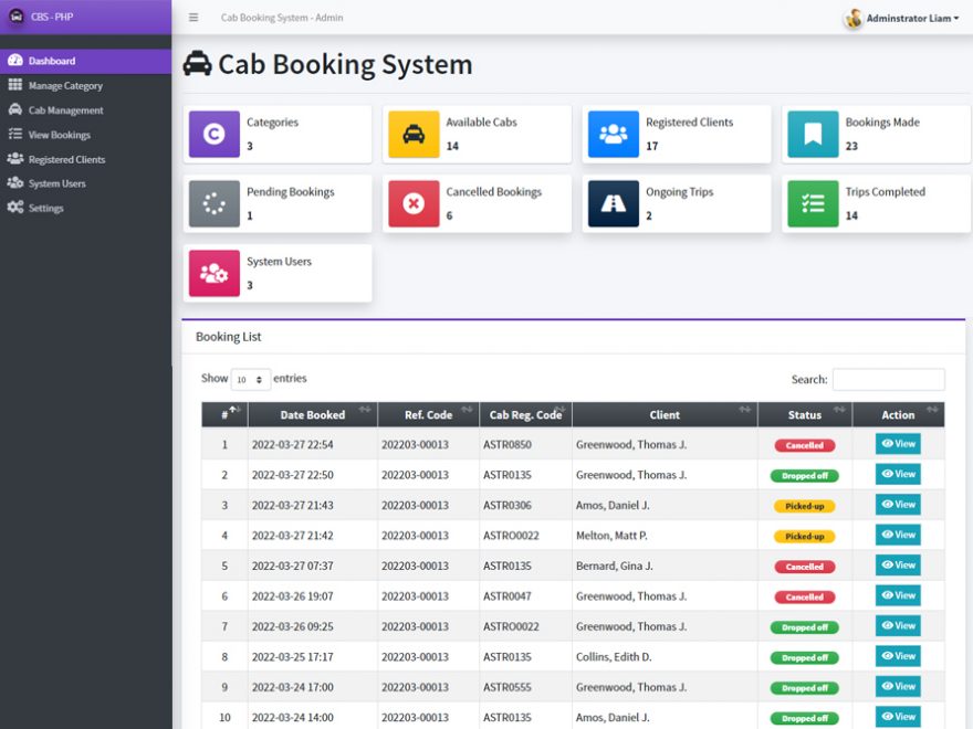 download online cab booking system in php with source code
