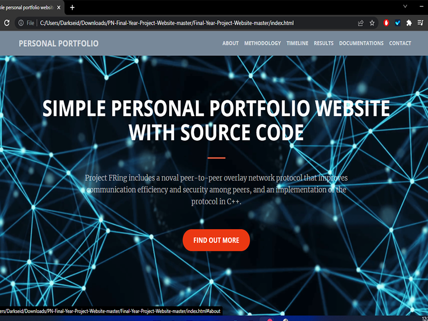 Responsive Personal Portfolio website using HTML CSS & JavaScript