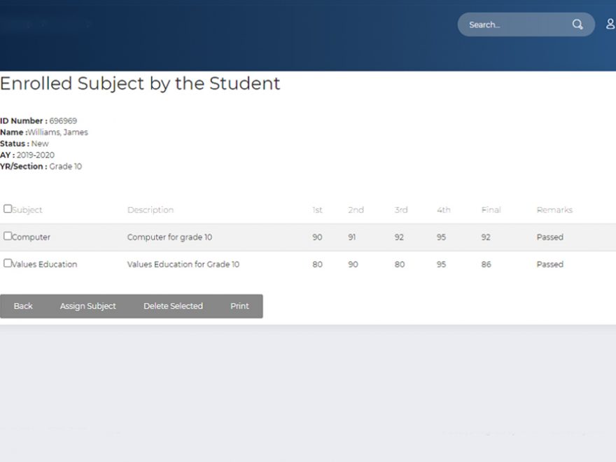 Student Grading System in PHP with Source Code In Free