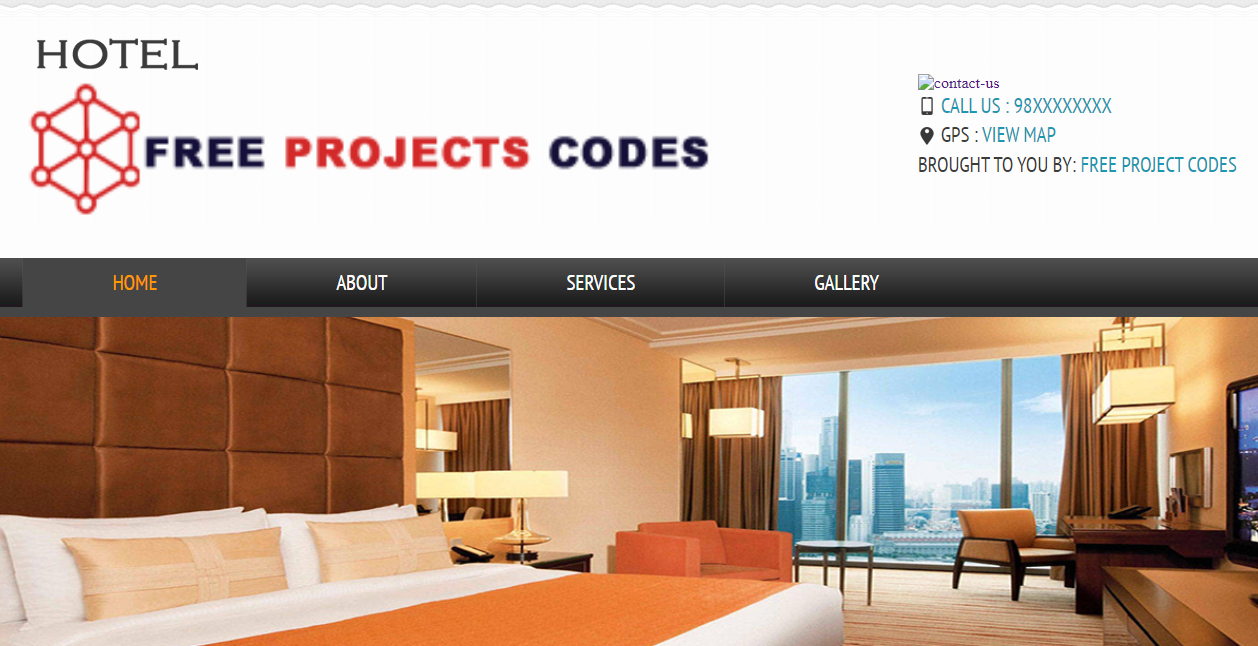 Statics Hotel website using HTML-JavaScript and CSS with source code