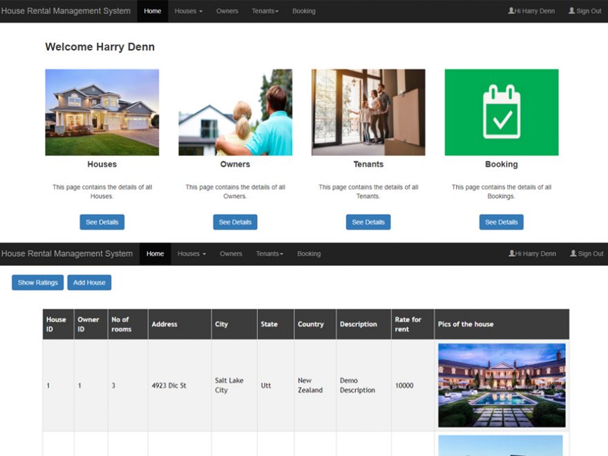 download House Rental Management System in PHP with Source Code for free