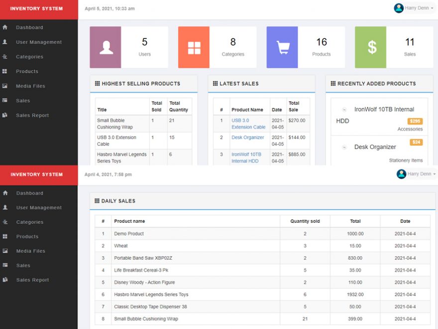 download Inventory Management System in PHP with Source Code for free freeprojectscodes