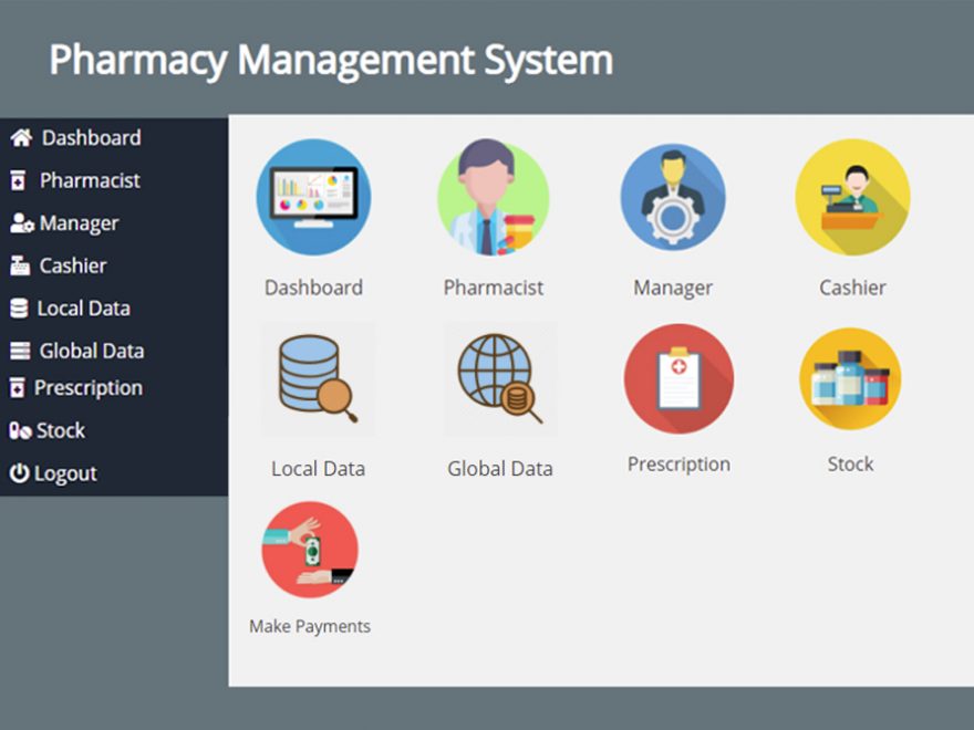 download Pharmacy Management project in PHP with Source Code