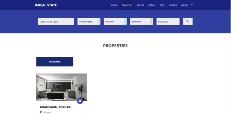 Download Laravel Real Estate project with source code