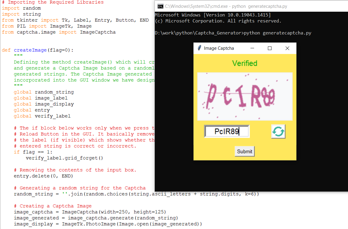Download Captcha Generator In Python With Source Code