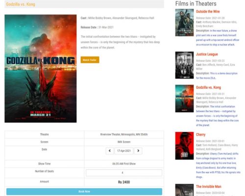 Download Movie Ticket Booking System in PHP with Source Code