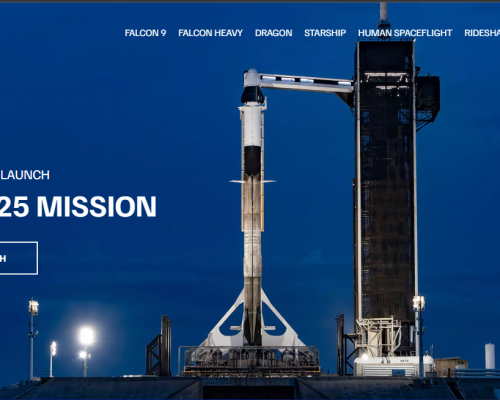 Download SpaceX website template in HTML